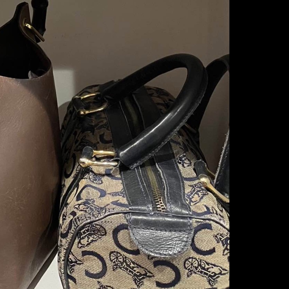 Celine Navy blue and Tan Bag - Picture 2 of 6